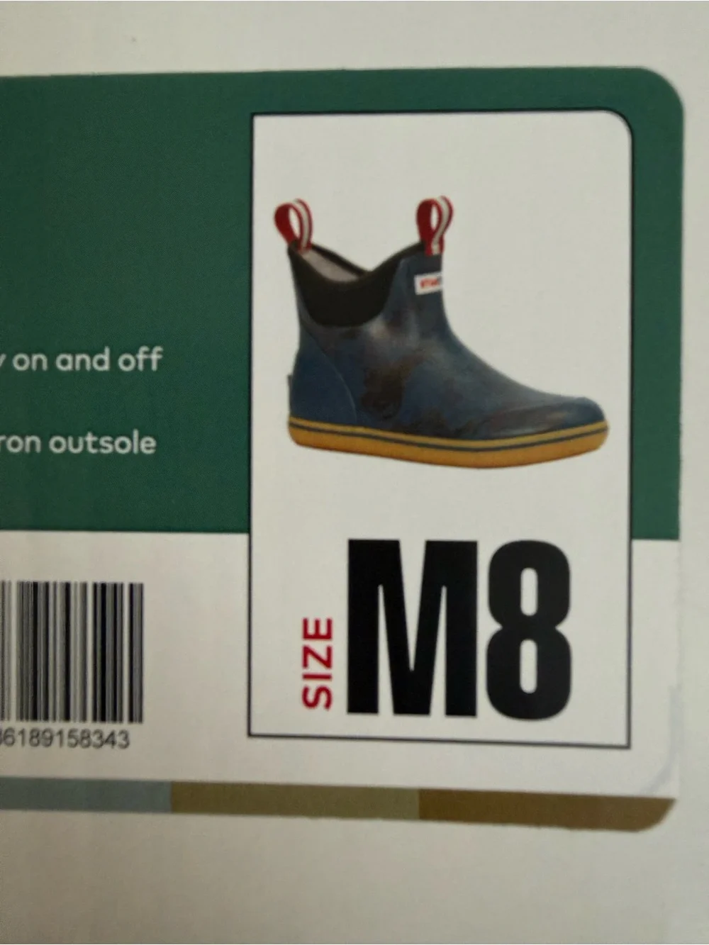 XtraTuf MEN'S ANKLE DECK BOOT  NAVY/ROGUE WAVE